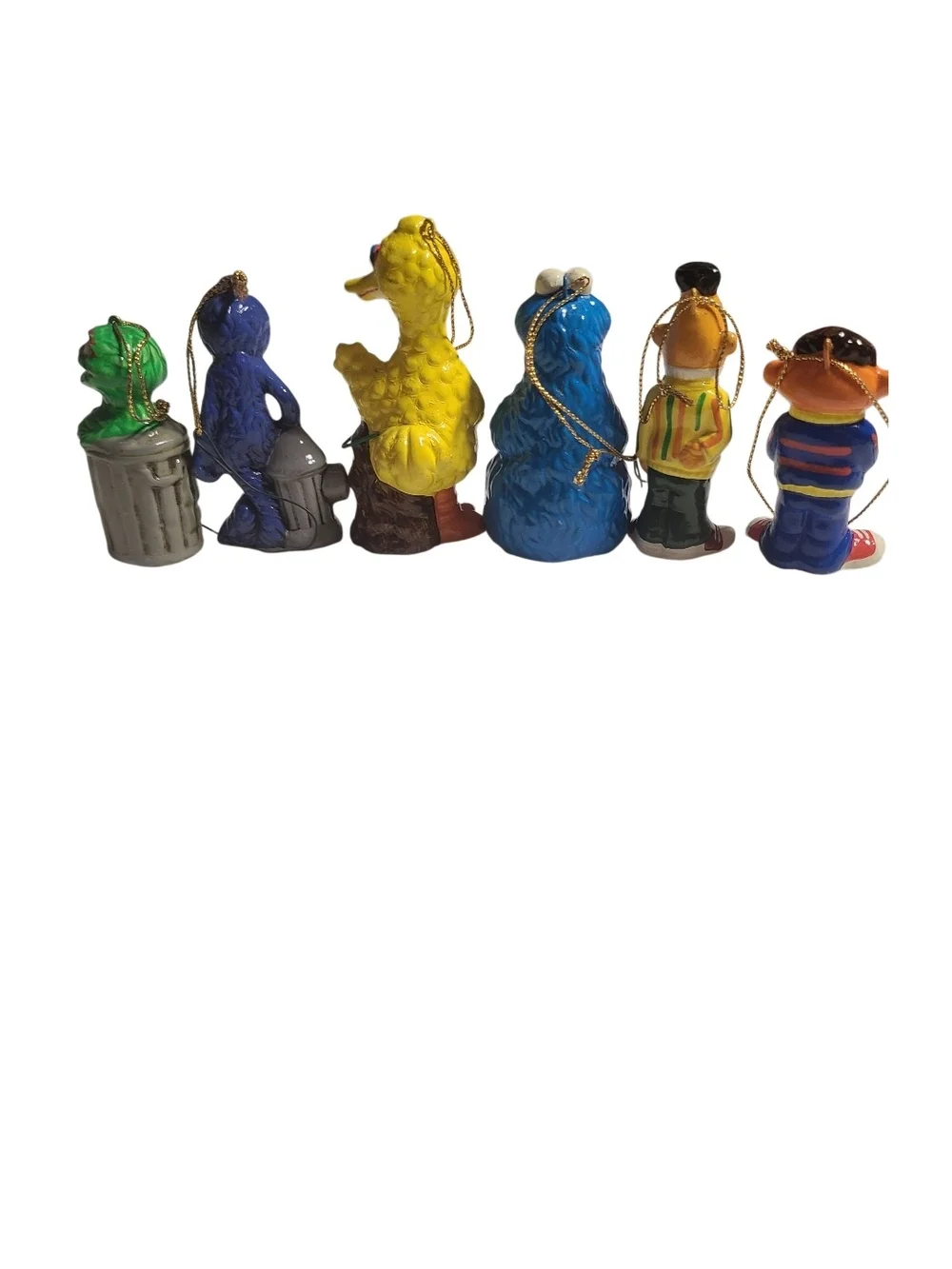 Gorham Vintage 1977 Sesame Street Ceramic Hanging Ornaments Boxed Set